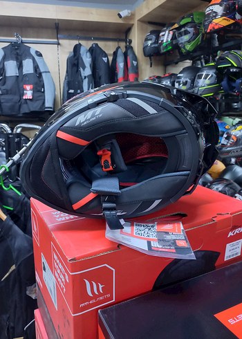 Parlak Siyah biker Motosiklet Kaskı - Görsel 2