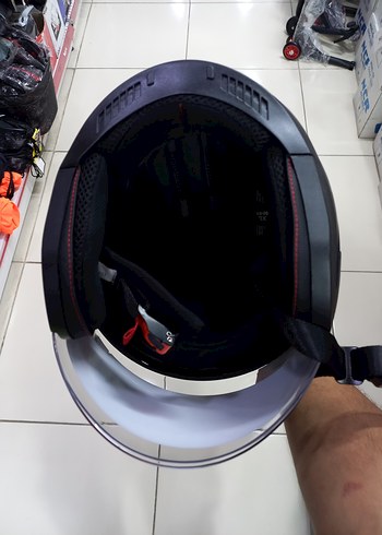 Mat Siyah Yarım Motosiklet Kaskı - Görsel 3