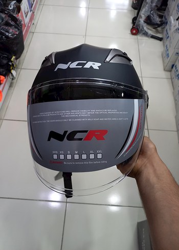 Mat Siyah Yarım Motosiklet Kaskı - Görsel 5