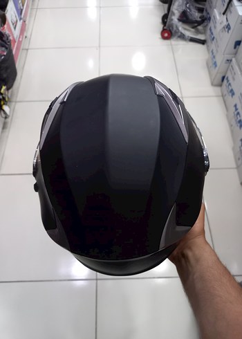 Mat Siyah Yarım Motosiklet Kaskı - Görsel 2