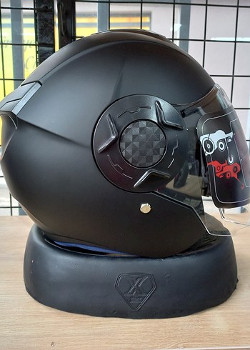 Mat Siyah Yarım Yazlık kask s m l xl xl bedenler - Görsel 3