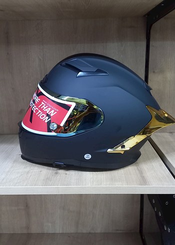 FULL FACE KASK ALTIN RENKLİ SPOİLER S M L XL - Görsel 4