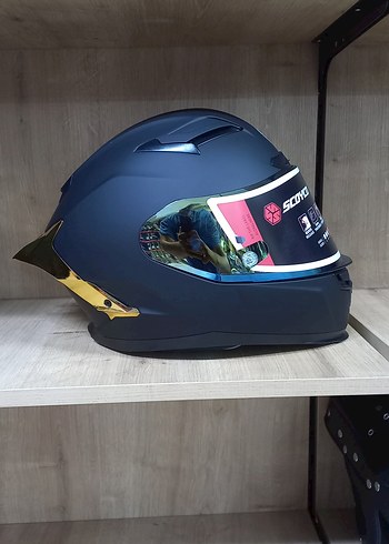 FULL FACE KASK ALTIN RENKLİ SPOİLER S M L XL - Görsel 6