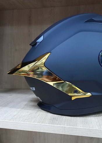 FULL FACE KASK ALTIN RENKLİ SPOİLER S M L XL - Görsel 5