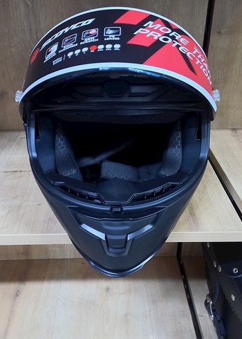 FULL FACE KASK ALTIN RENKLİ SPOİLER S M L XL - Görsel 7