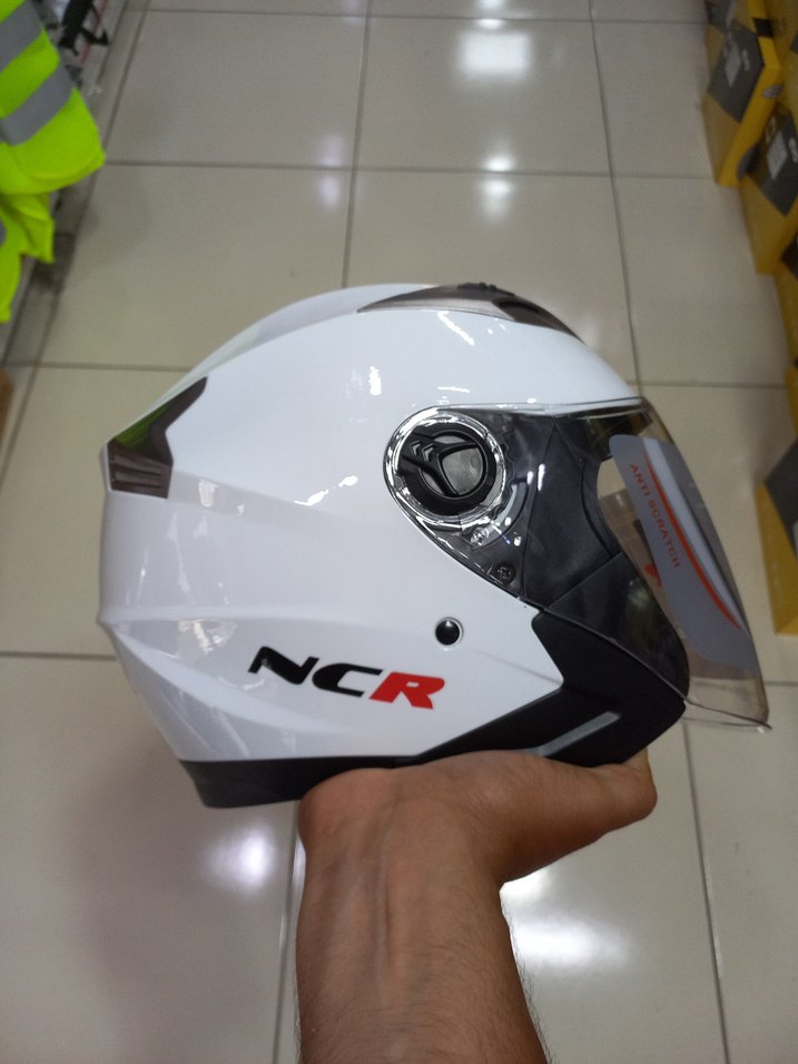 YARIM KASK BEYAZ RENK S M L XL - Görsel 2