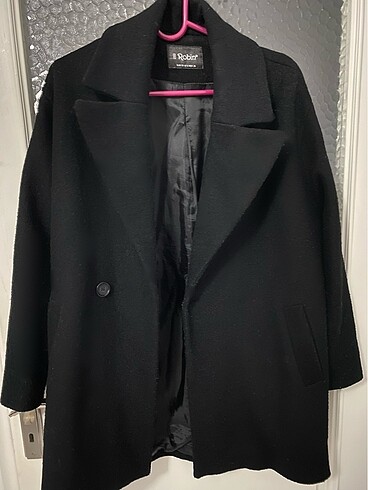 SİYAH KAŞE OVERSIZE KABAN
