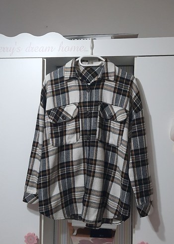 Kadın Gri Pamuklu Uzun Kollu Düğmeli Gömlek - Görsel 3