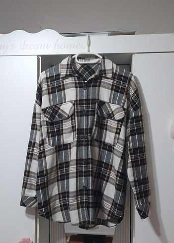 Kadın Gri Pamuklu Uzun Kollu Düğmeli Gömlek - Görsel 2