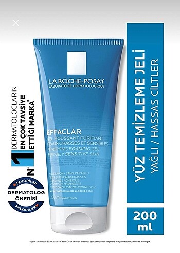 La Roche posay yüz temizleme jeli 200 ml