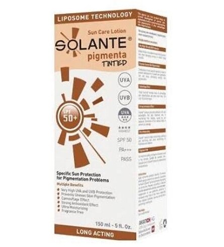 Solante pigmenta tinted fondötenli güneş kremi 150 ml