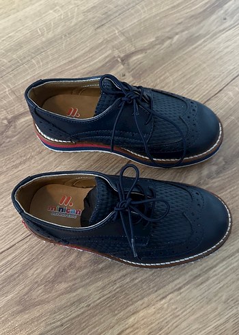 Erkek Çocuk Koyu Mavi Bağcıklı Özel Ayakkabı - Görsel 3