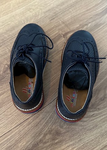 Erkek Çocuk Koyu Mavi Bağcıklı Özel Ayakkabı - Görsel 2