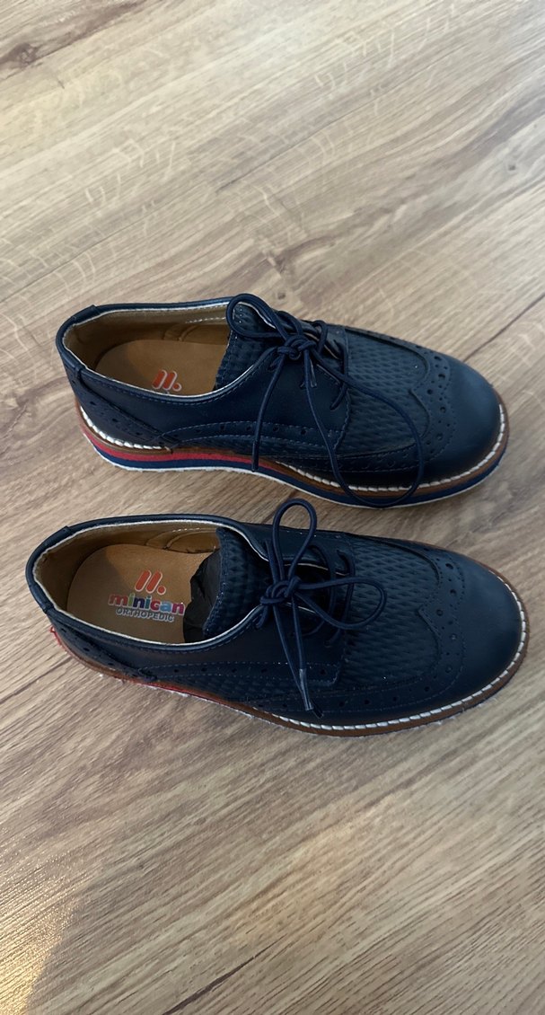 Erkek Çocuk Koyu Mavi Bağcıklı Özel Ayakkabı - Görsel 3