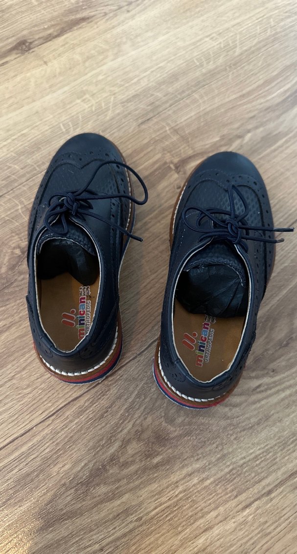 Erkek Çocuk Koyu Mavi Bağcıklı Özel Ayakkabı - Görsel 2