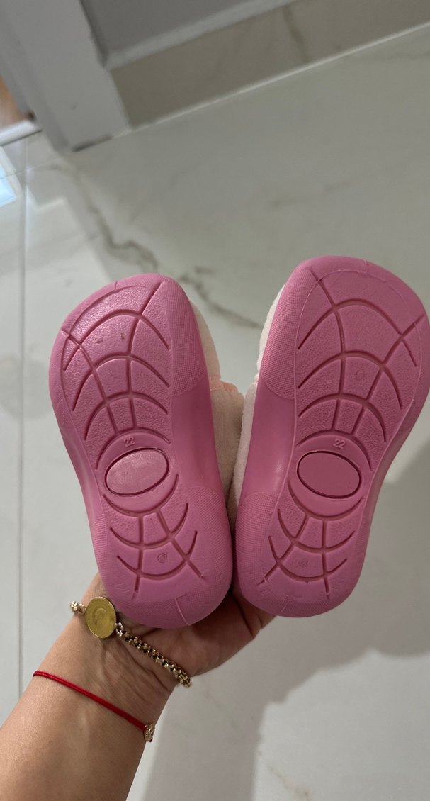 Kız Çocuk Pembe Minnie Nakışlı Ev Terliği - Görsel 3