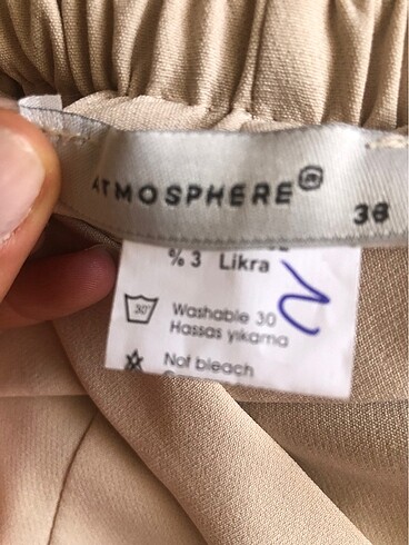 m Beden ten rengi Renk Palazzo kumaş pantolon