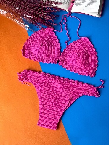 Handmade Pembe Bikini Takıml