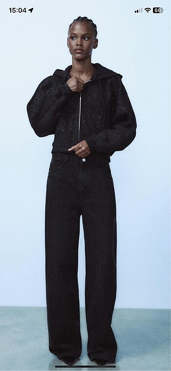 Zara Zara simli sweatshirt