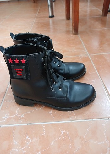 Diğer Kadın Siyah Deri Rock Punk Botlar