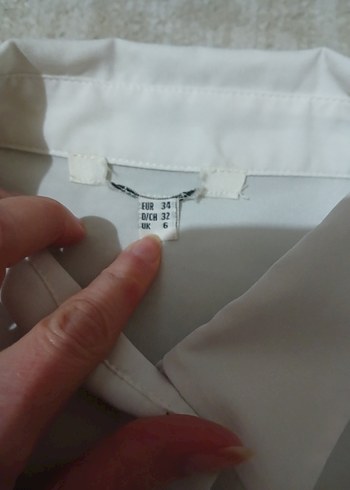 Parlak Beyaz Uzun Kollu Kadın Gömlek - Görsel 5