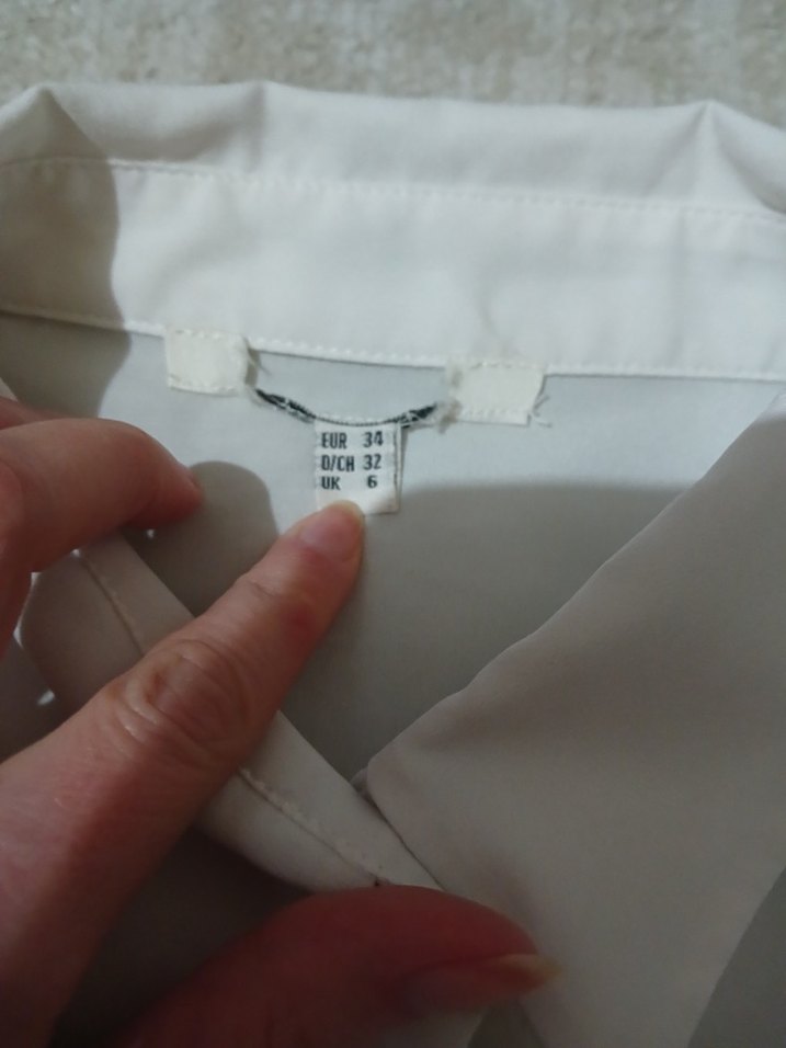 Parlak Beyaz Uzun Kollu Kadın Gömlek - Görsel 5