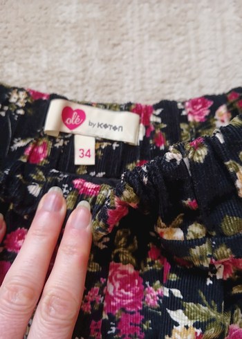 Çiçek Desenli Mini Etek - Görsel 3