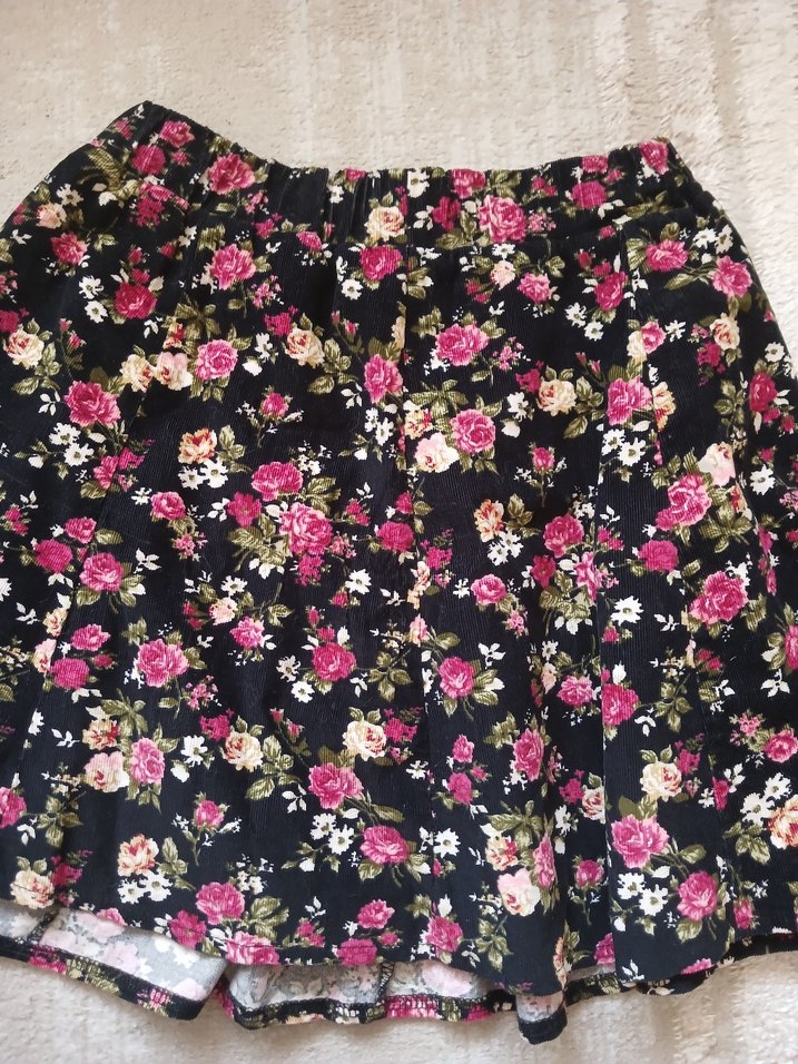 Çiçek Desenli Mini Etek - Görsel 4