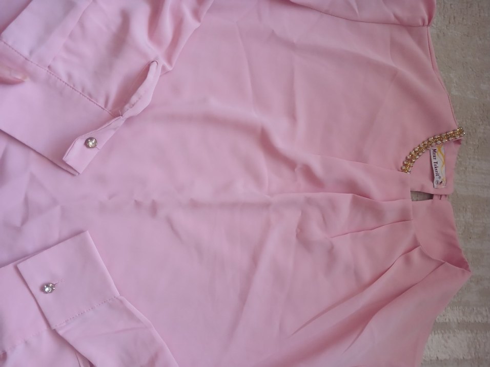 Önü pileli kadın bluz - Görsel 5