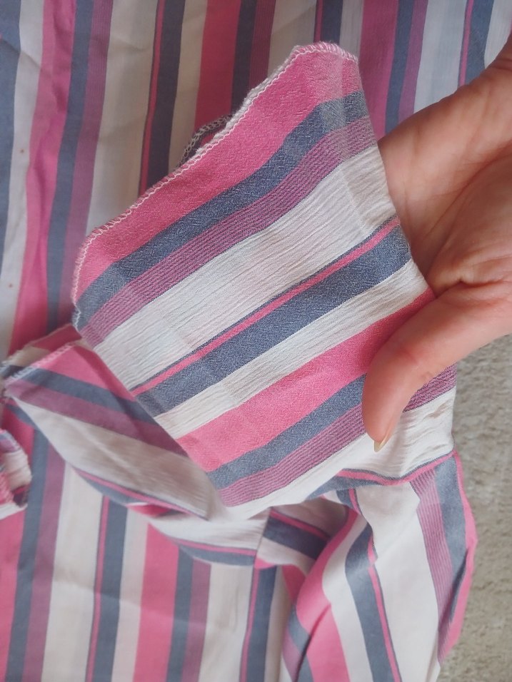 Bohem Tarz Uzun Kollu Çizgili Bluz - Görsel 3