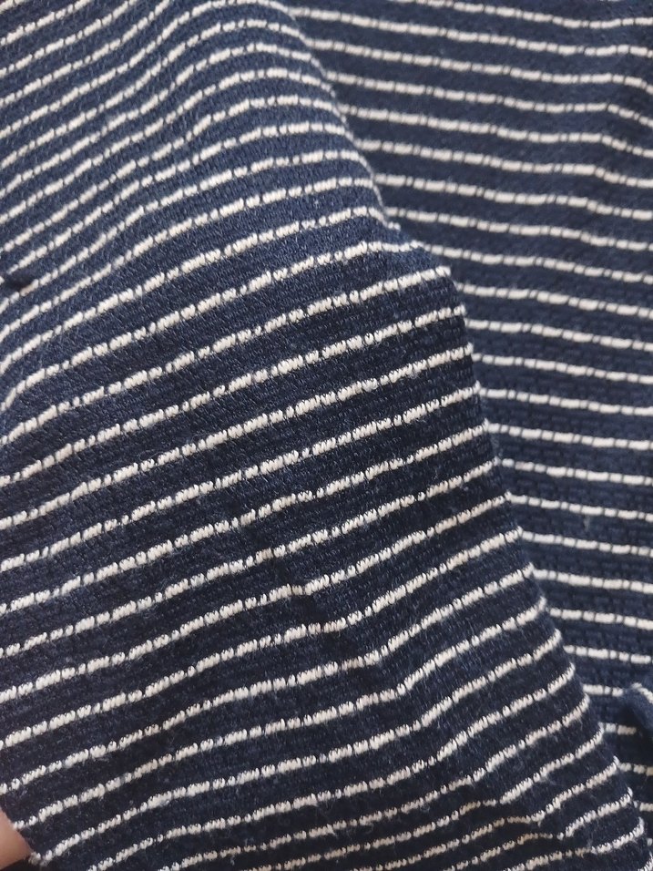 Çizgili Uzun Kollu Gri Kadın Kazak - Görsel 4