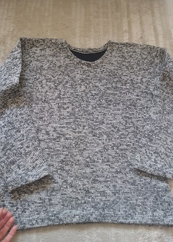 Gri Örgü Kadın Uzun Kollu Kazak - Görsel 5