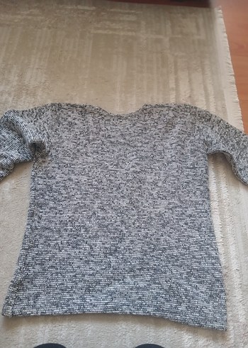 Gri Örgü Kadın Uzun Kollu Kazak - Görsel 7