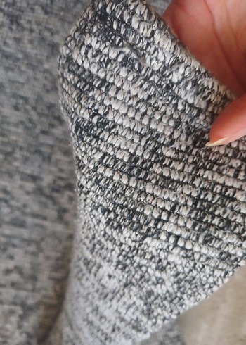 Gri Örgü Kadın Uzun Kollu Kazak - Görsel 4