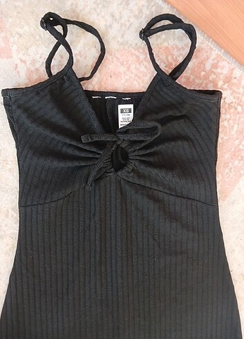 Zara Siyah fitilli elbise