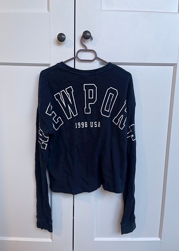 H&M H&M Siyah Uzun Kollu Baskılı Kadın Sweatshirt