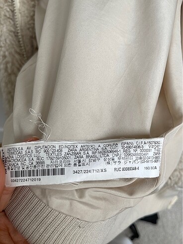 s Beden camel Renk ZARA TEDDY CEKET KREM