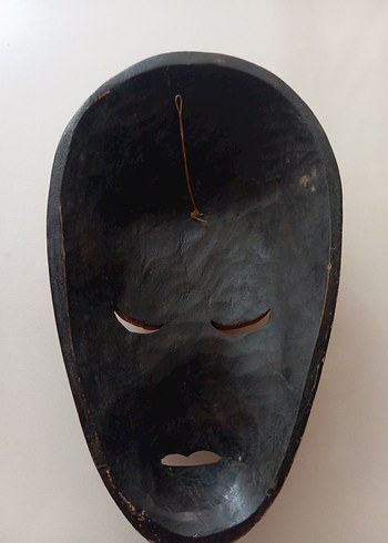Kırmızı Desenli Ahşap Mask - Görsel 4