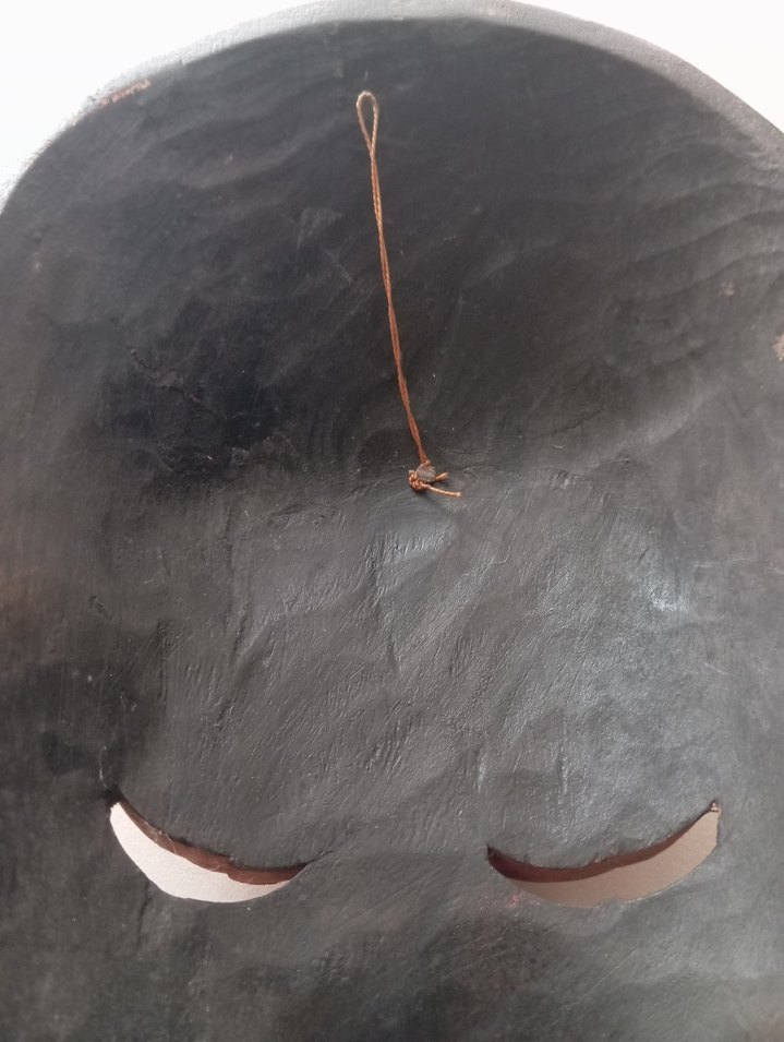 Kırmızı Desenli Ahşap Mask - Görsel 5