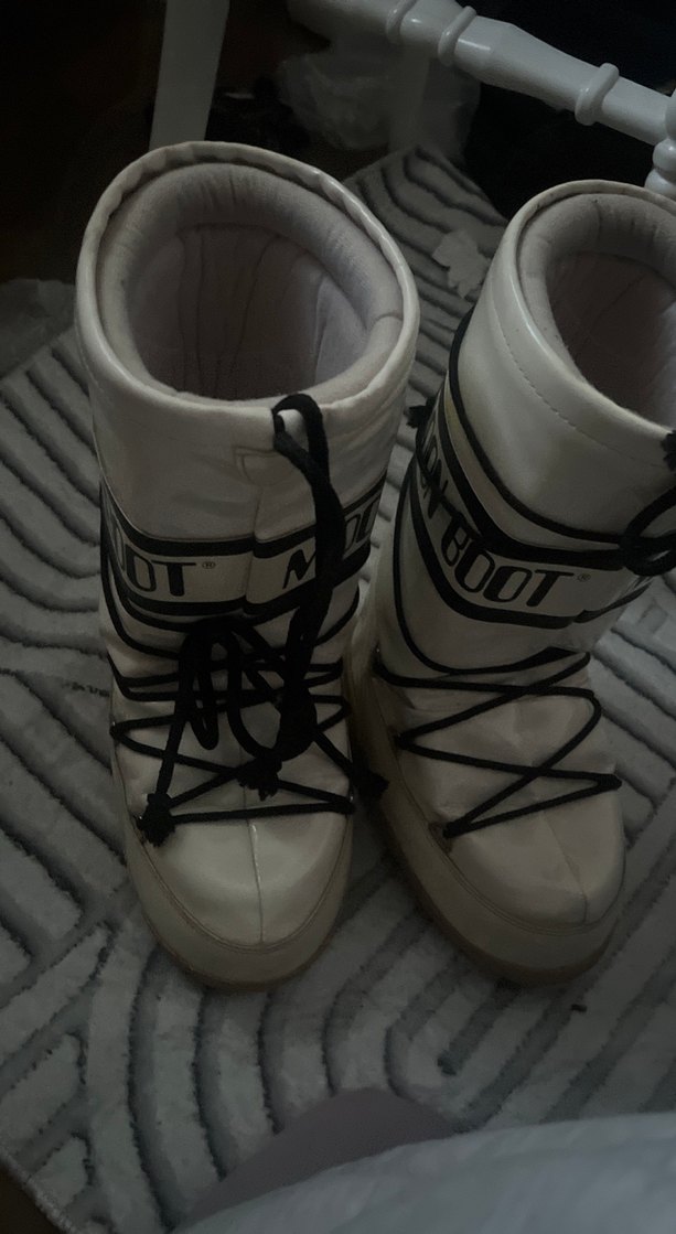 Beyaz Kadın Spor Botları Wedge Topuklu mom bot - Görsel 2