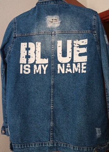 Diğer Mavi Düğmeli Kadın Denim kot Ceket