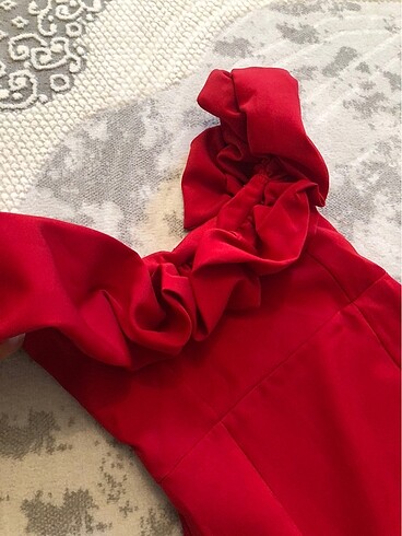 s Beden kırmızı Renk Kadın Şık Straplez Elbise