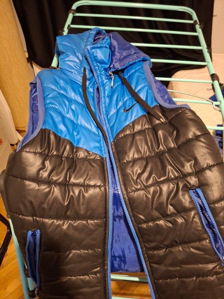 Mavi Siyah Kapitone Spor Yelek - Görsel 2