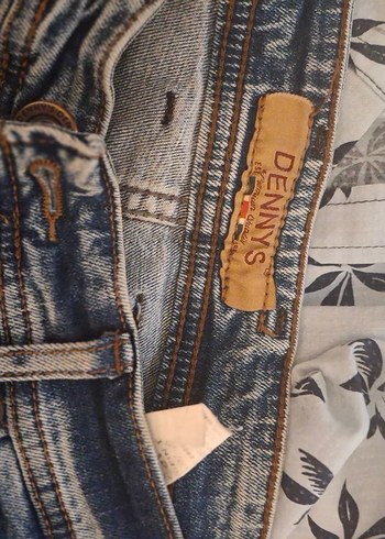 mavi Düğmeli Rahat Kesim erkek Kot Pantolon - Görsel 5