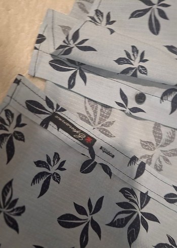 mavi Düğmeli Rahat Kesim erkek Kot Pantolon - Görsel 7