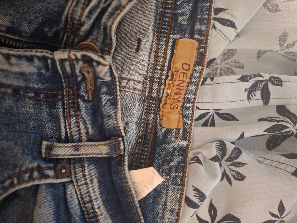 mavi Düğmeli Rahat Kesim erkek Kot Pantolon - Görsel 5