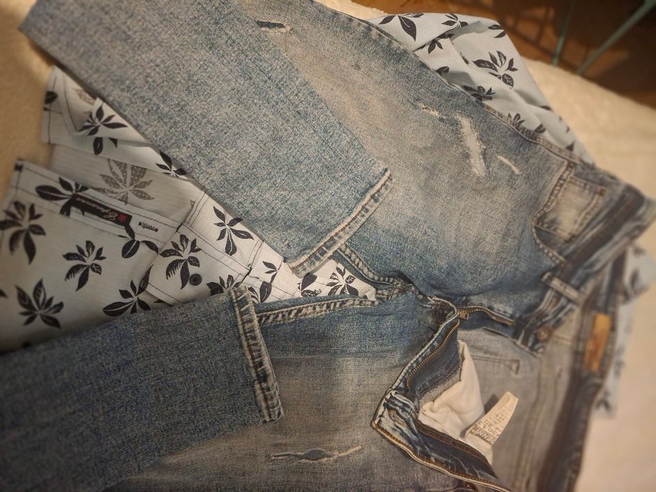 mavi Düğmeli Rahat Kesim erkek Kot Pantolon - Görsel 2