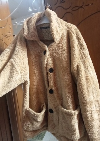 LC Waikiki Bej Düğmeli Midi Kadın Ceket