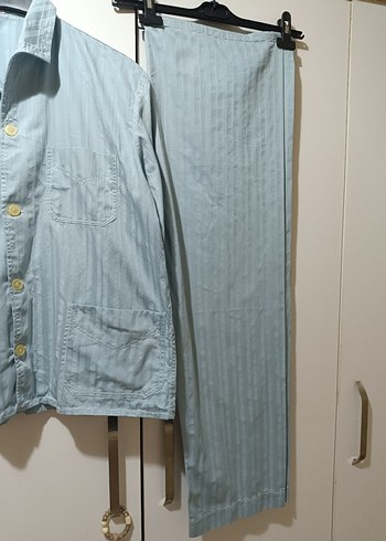 Düğmeli Erkek Gri Pijama Takımı 50 - Görsel 6