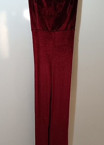 ELLO marka Bordo Şık Tulum S/M